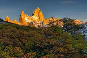 Beauty Of Nature Prints: Mount Fitz Roy in Autumn, El Chalten, Patagonia, Argentina