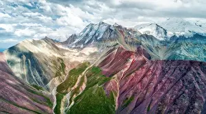 Panorama Peak Prints: Mount Lenin seen from Basecamp in Kyrgyzstan taken in August 2018