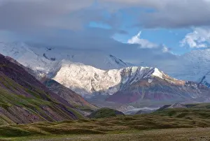 Mount Lenin seen from Basecamp in Kyrgyzstan taken in August 2018