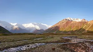 Panorama Peak Prints: Mount Lenin seen from Basecamp in Kyrgyzstan taken in August 2018