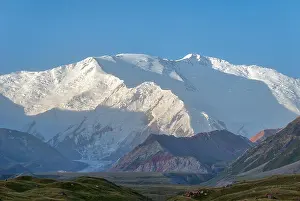 Panorama Peak Prints: Mount Lenin seen from Basecamp in Kyrgyzstan taken in August 2018