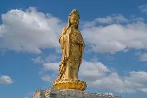 Situated Prints: Mount Putuo south a Buddism godness Guanyin Statue，China