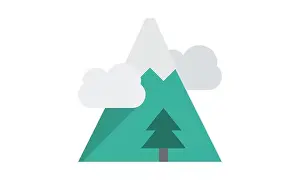 Mountain icon on white background vector image