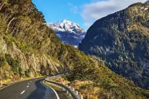 Mountain landscape of Fiordland National park in New Zealand