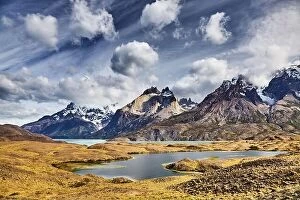 Images Dated 3rd March 2012: Mountain landscape, Torres del Paine National Park, Patagonia, Chile