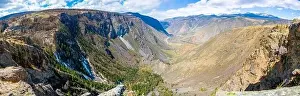 Altay Prints: Mountain pass Katu-Yaryk with view on valley of the mountain river Chulyshman