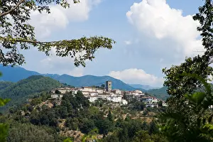 Mountain Village Prints: The mountain village of Coreglia Antelminelli, Tuscany, Italy