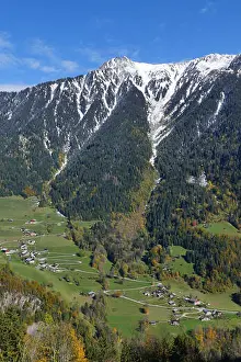 French Alps Prints: Mountainous landscape of the Beaufortain Valley