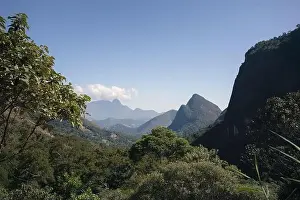 Mountains with clouds of the national park of Serra dos Órgãos in Rio de Janeiro Brazil