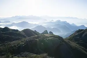 Serra Prints: Mountains with clouds of the national park of Serra dos Órgãos in Rio de Janeiro Brazil
