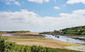Northumberland Prints: Mouth of the River Wansbeck in Northumberland, showing Sandy Bay and Cambois