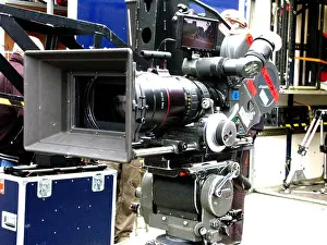 Hood Prints: Movie camera on a movie set