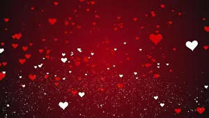 Falling In Love Prints: Moving Flying Hearts for Valentine's Day
