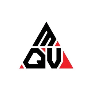 Triangle Logo Prints: MQV triangle letter logo design with triangle shape