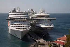 St George Prints: msc preziosa and azura cruise ships cruise port terminal st george grenada windward islands west indies