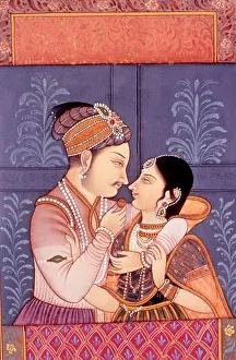 Empress Prints: Mughal Emperor with Empress, king and queen