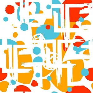 Multicolored abstract seamless background. hand drawing. Not AI. Vector illustration