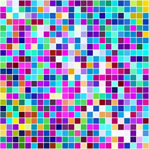 Multicoloured Prints: Multicoloured small squares background