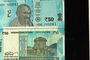 Debit Prints: Mumbai Maharashtra India Asia March 21 2021 Reserve bank of india Mahatma Gandhi on new fifty rupee bank note 50 rupee