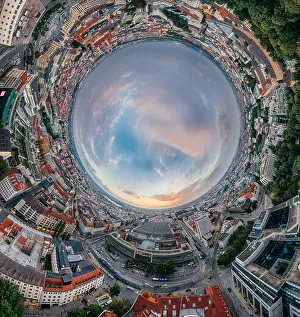 Coaster Prints: Munich city air drone 360 vr virtual reality panorama