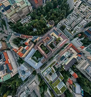 Coaster Prints: Munich city air drone 360 vr virtual reality panorama