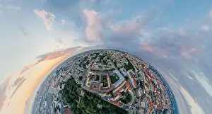 Coaster Prints: Munich city air drone 360 vr virtual reality panorama