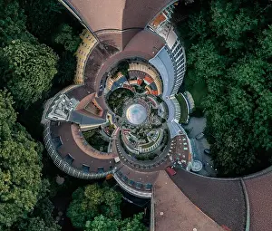 Munich city air drone 360 vr virtual reality panorama