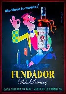 Indulgence Food Prints: Museum with old advertising posters, Bodega Pedro Domecq, Jerez, Jerez, Andalusia, Spain