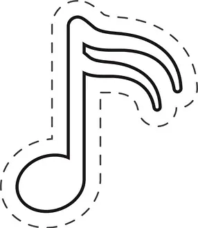 Clef Prints: music note harmony cut line