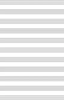 Tune Prints: Music note stave a4 sheet