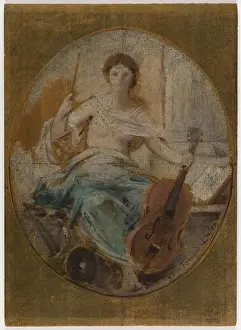 Music, theater sketch for the home Chatelet François Lafon (né en 1846)