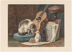 The Musicians, c.1876-c.1877. An amusing contrast can discerned in this lively scene by Henriette Ronner-Knip