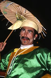 Entertain Prints: Myanma / Burmese dancer performing a traditional puppet character