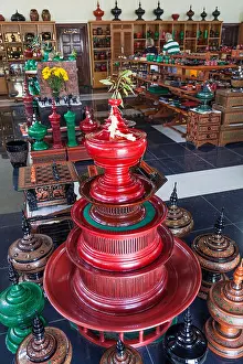 Myanmar Prints: Myanmar, Bagan, Lacquerware Shop Interior