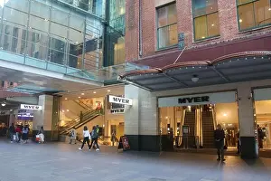Department Store Prints: The Myer department store and Pitt Street Mall, Sydney, NSW, Australia