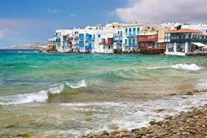 Mykonos Prints: Mykonos Town (Little Venice), Aegean Sea - Mykonos Island, Cyclades, Greece