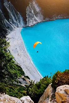 Gliding Prints: Myrtos Beach, Kefalonia Island, Greece