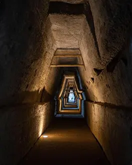 The mysterious Sibyl's cave or “Antro della Sibilla” at Cumae archaeological park, Pozzuoli, Italy