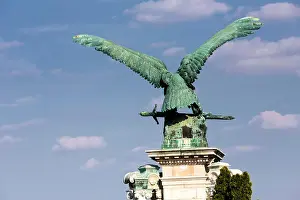 Cumulus Prints: Mythical Turul Bird bronze staute by (Gyula Donáth)