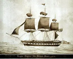 Unknown Prints: N/A. English: Chapman, convict transport ship