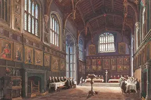 1855 Prints: N/A. English: Hall of Christ-church Oxford
