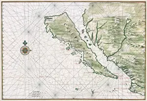 Oceans Prints: N/A. English: Map of California as an island