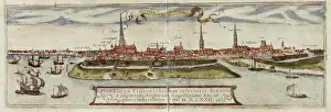 Cartographers Prints: N/A. Hamburg. 16th century. Georg Braun; Frans Hogenberg 230 Braun Hamburg HAAB