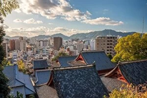 Images Dated 10th December 2012: Nagasaki, Japan city skyline over temple buildings in the afternoon