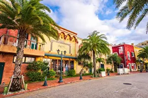 NAHA, JAPAN - MARCH 21, 2017: Shops at Mihama America Village in Naha, Okinawa