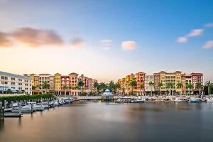 Images Dated 26th May 2019: Naples, Florida, USA downtown skyline at dusk