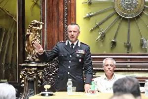 Naples, Italy. 08th Aug, 2018. In the picture: the captain of the Carabinieri Giampaolo Brasili, commander of the core recovery of heritage and art