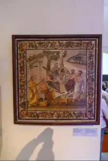 Mann Prints: Naples, Italy. Ancient Roman mosaics from Pompeii and Herculaneum in the National Archaeological Museum
