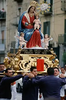 Faithful Prints: Naples Italy The traditional Easter Monday procession of the Madonna dell Arco