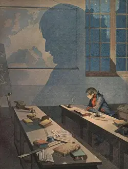 Military Training Prints: Napoléon à Brienne by Jacques Marie Gaston Onfroy de Bréville (1910)